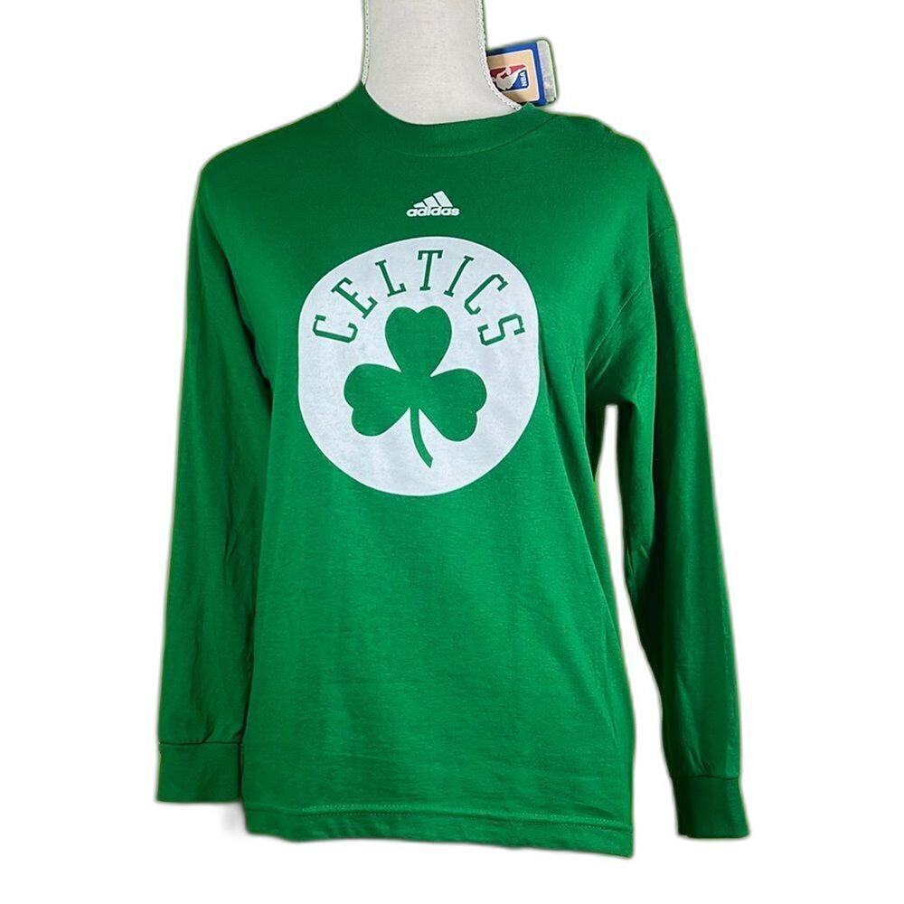 Adidas Kids Celtics Green Long Sleeve Shirt Size M